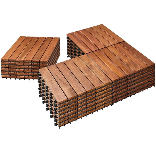 Hign-concerned Acacia Wood Interlocking Deck Tiles 27