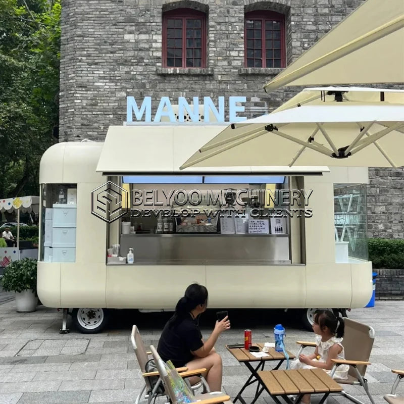 BELYOO Concession Food Trailer Mobile Kitchen For Bakery Ice Cream