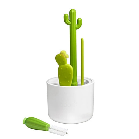 Cactus Bottle, Straw, Nipple, and Detail Cleaning Brush Set
