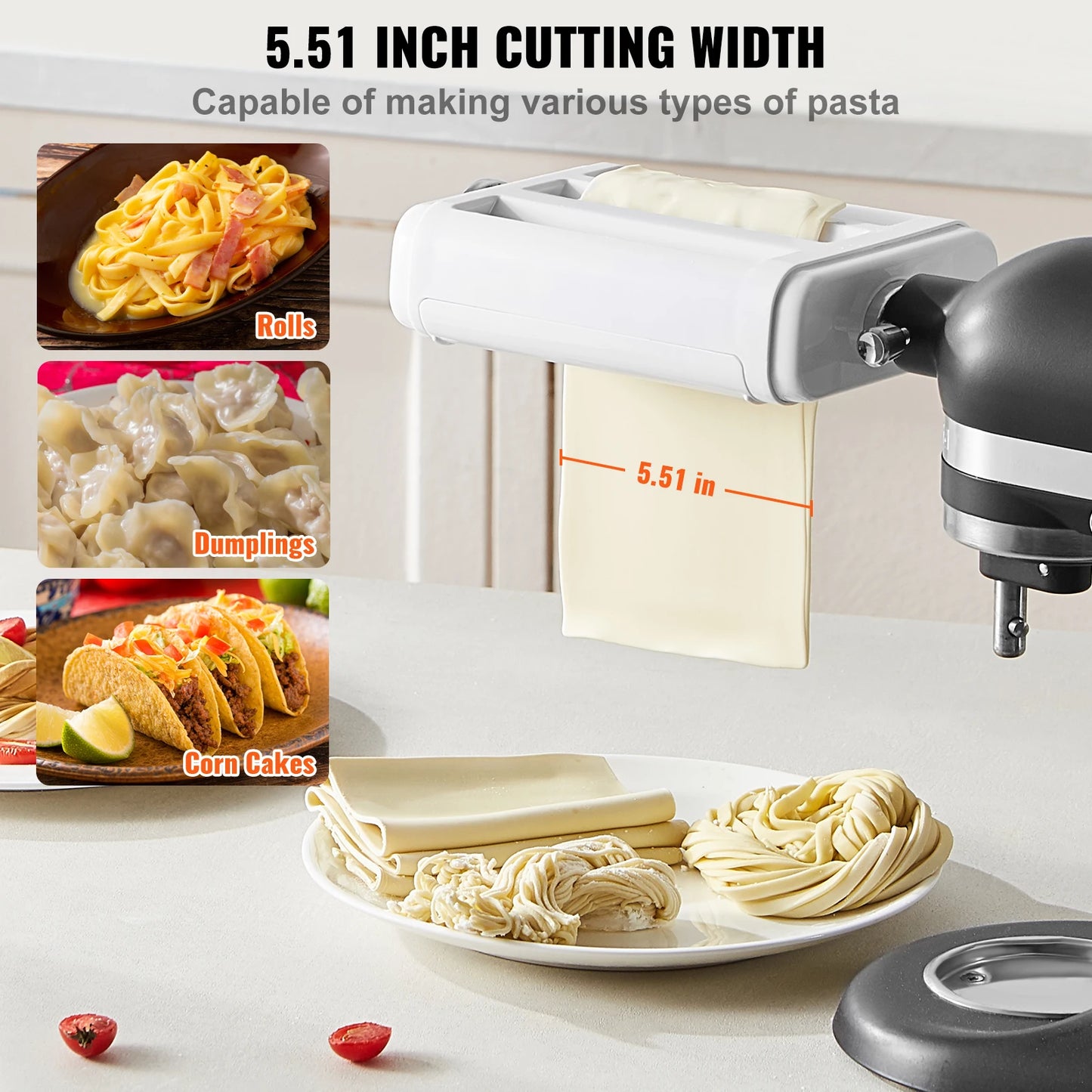 KitchenAid Pasta Attachment 3-in-1 Stainless Steel Roller Cutter Set