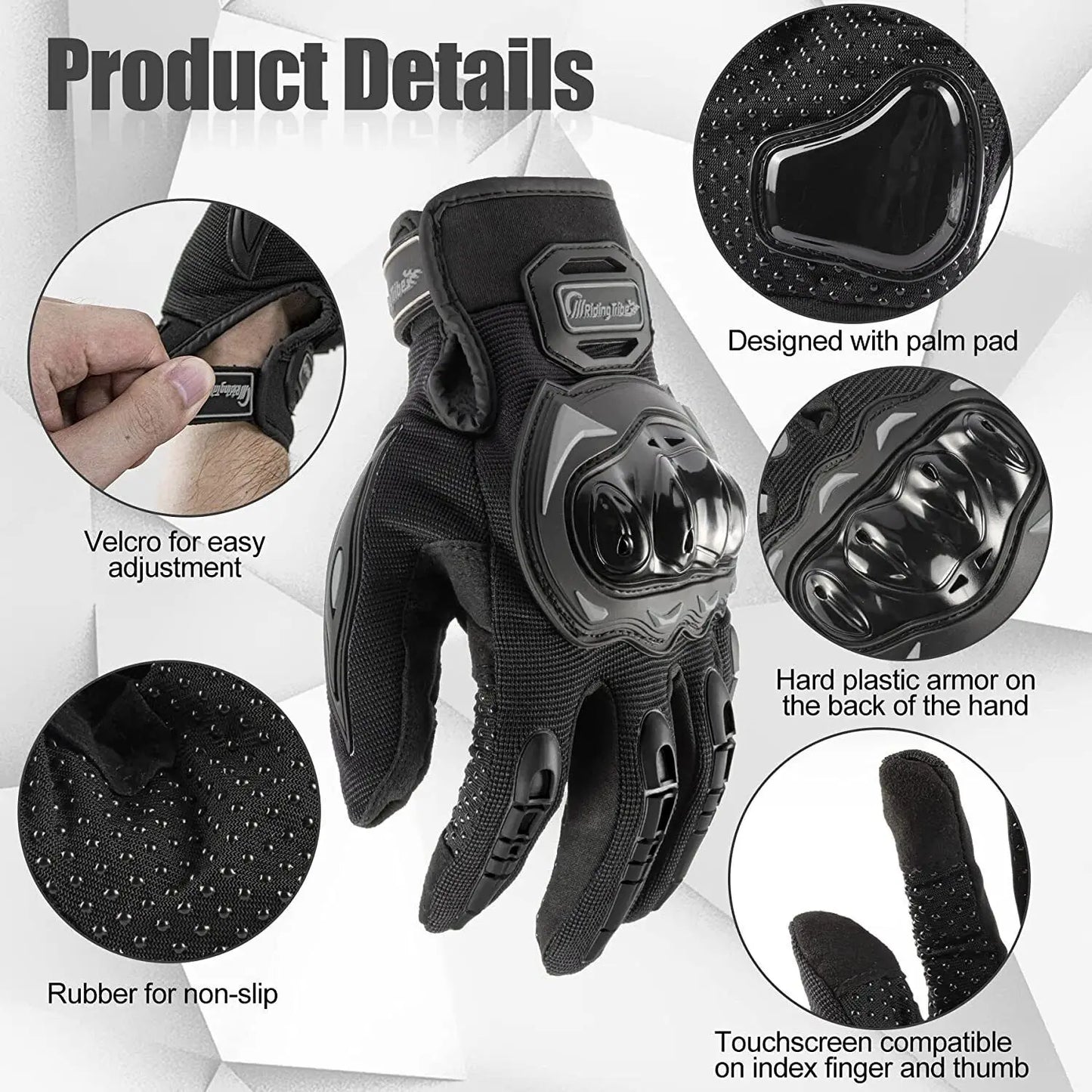 Motorcycle Full-Finger Touchscreen Gloves for Riding and Racing