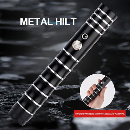 Light Up Saber 16 Colors Sounds Metal Handle Toy Sword