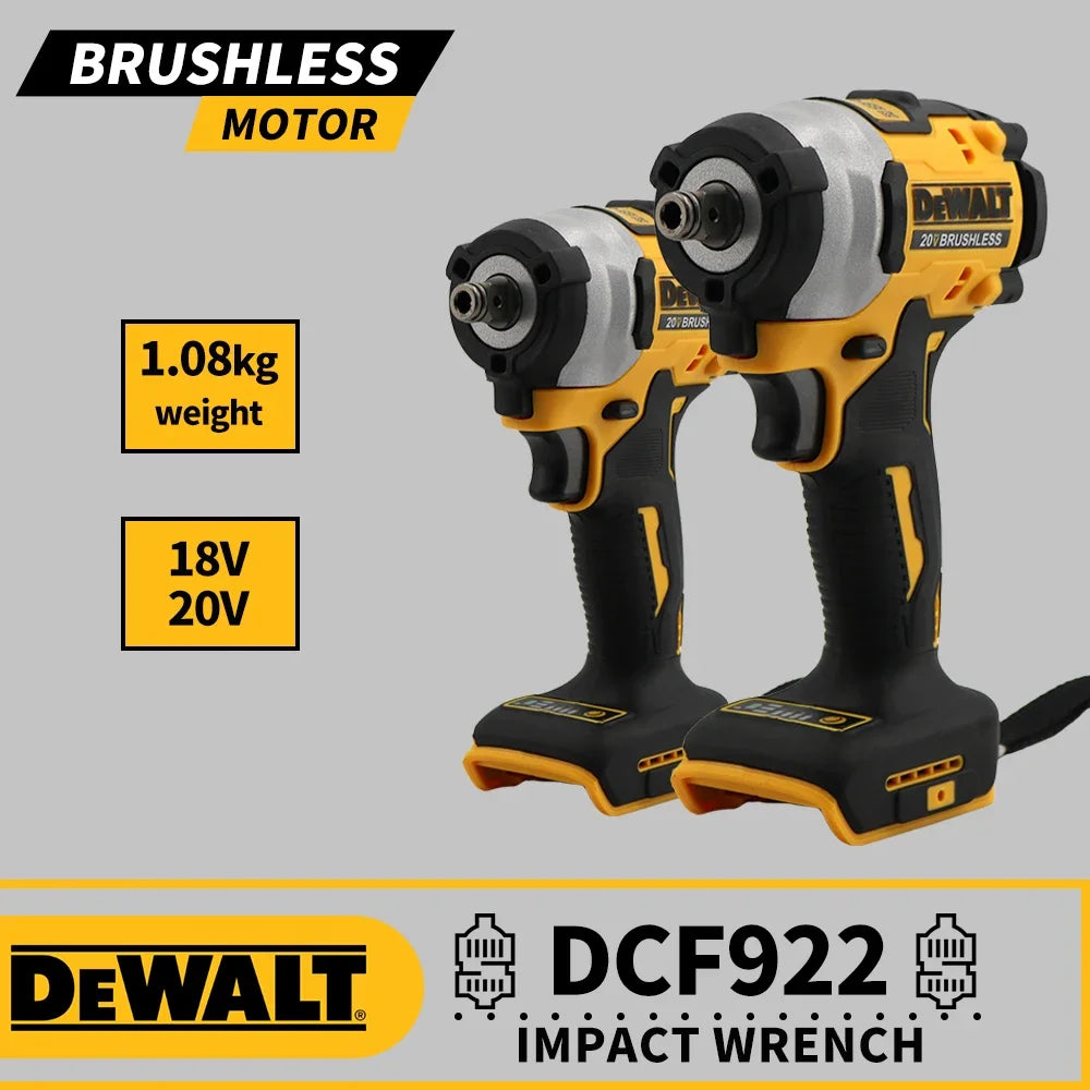 DEWALT  Cordless Impact Wrench Key Impact Brushless Electric Tool 20V Variable Speed Rechargeable Wrench