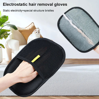 Pet Hair Removal Glove Grooming Mitt For Cats And Dogs