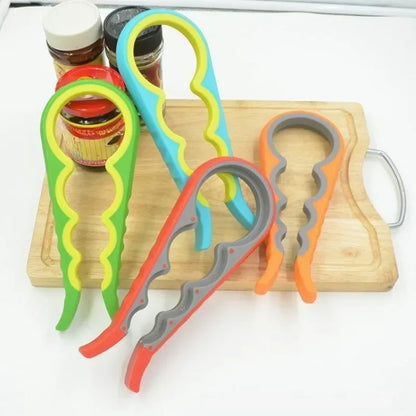 8 in 1 Multi-Function Non Slip Colorful Can Opener Tool Get Lids Off Easily Jar Opener Bottle Opener Jar Gripper for Weak Hands