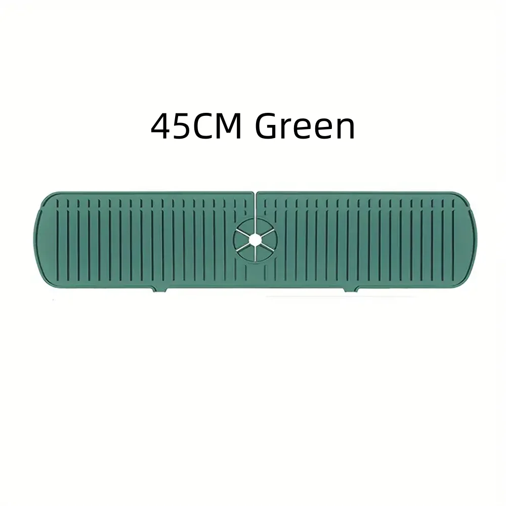 Silicone Drain Mat, Kitchen Faucet Sink Splash Guard,  Sink Draining Pad Behind Faucet,For Kitchen & Bathroom Countertop Protect