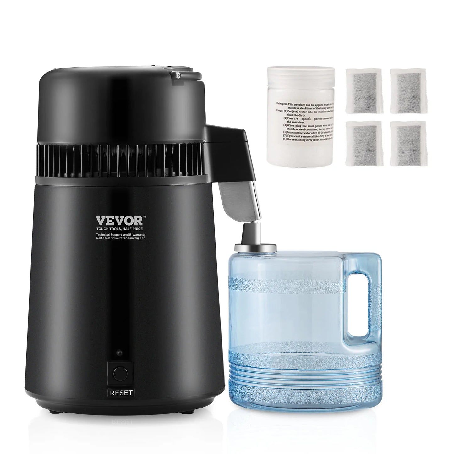 Water Distiller 1.05 G. Purifier Filter 750W Water Maker
