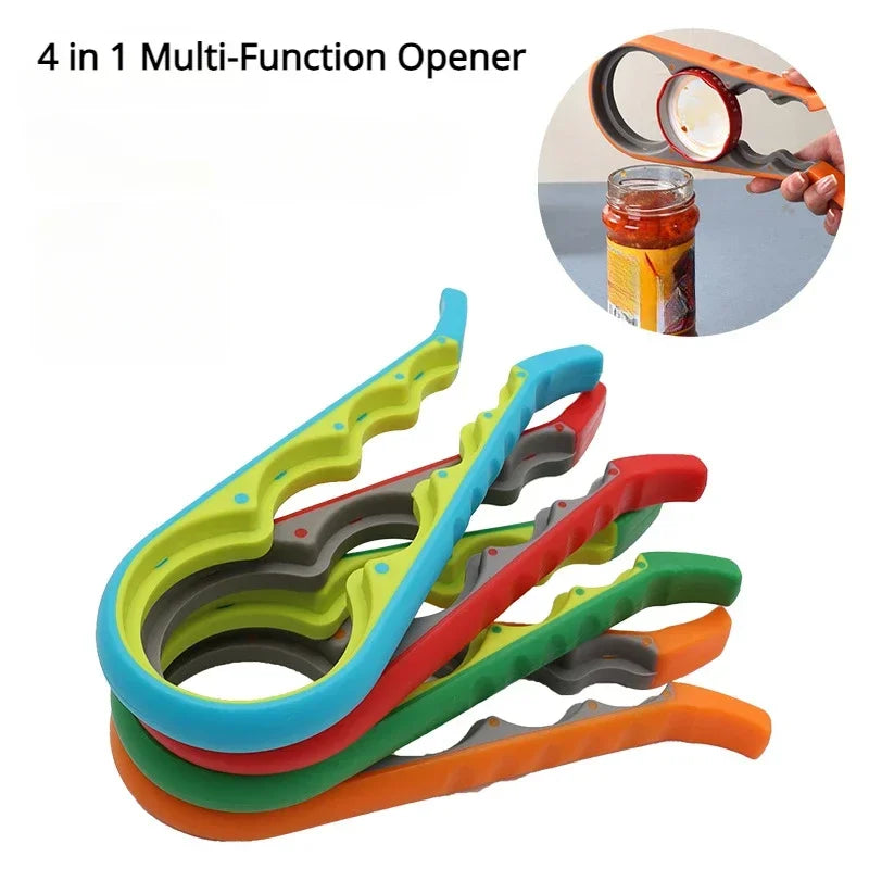 8 in 1 Multi-Function Non Slip Colorful Can Opener Tool Get Lids Off Easily Jar Opener Bottle Opener Jar Gripper for Weak Hands