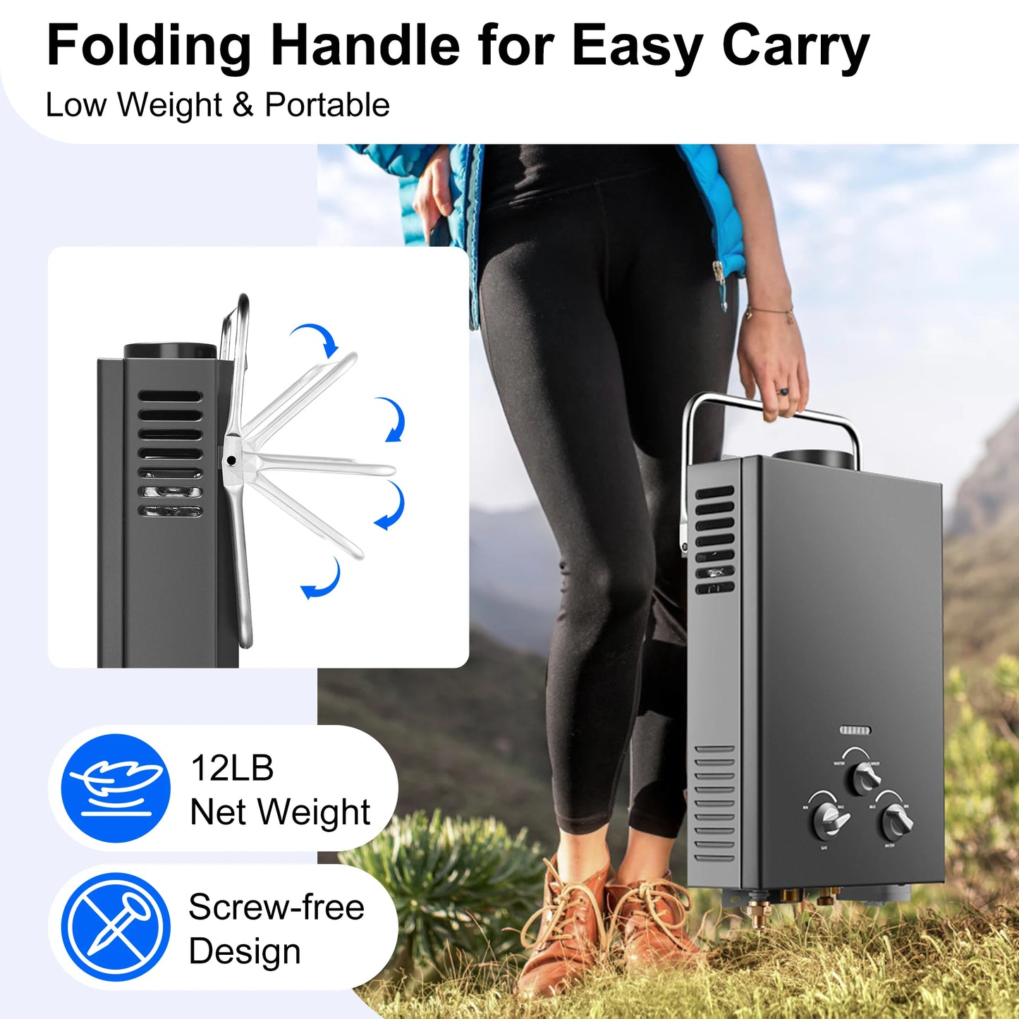 Amzgachfktch Outdoor Propane Tankless Water Heater
