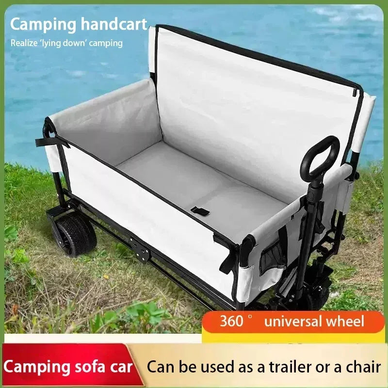 KUALOO Outdoor Folding Camping Wagon Cart With Brakes