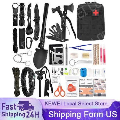Camping Emergency Survival Tool Set With First Aid Kit