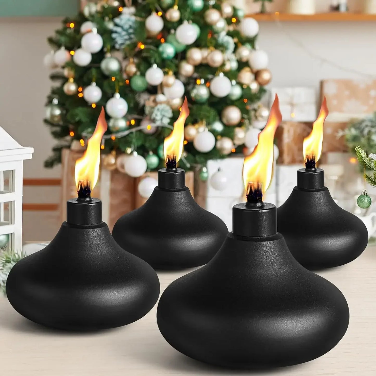 SZRSTHH Metal Tabletop Torches Citronella Outdoor Lighting