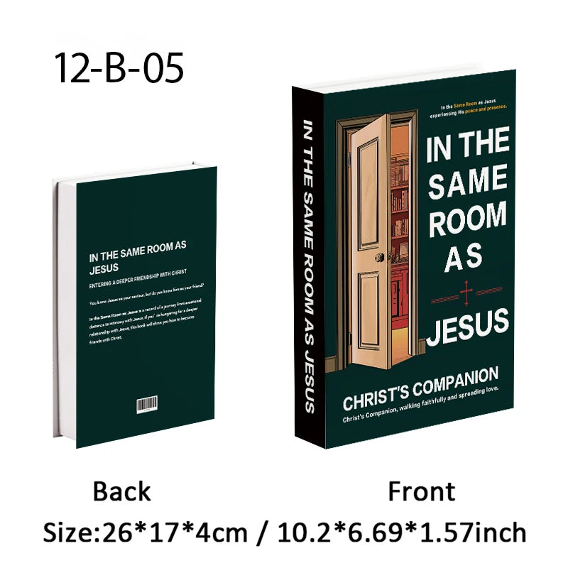 Christianity Luxe Fake Book Storage Box Home Decor Jesus Bible Decorative Books Coffee Table Simulation Book Interior Decoration