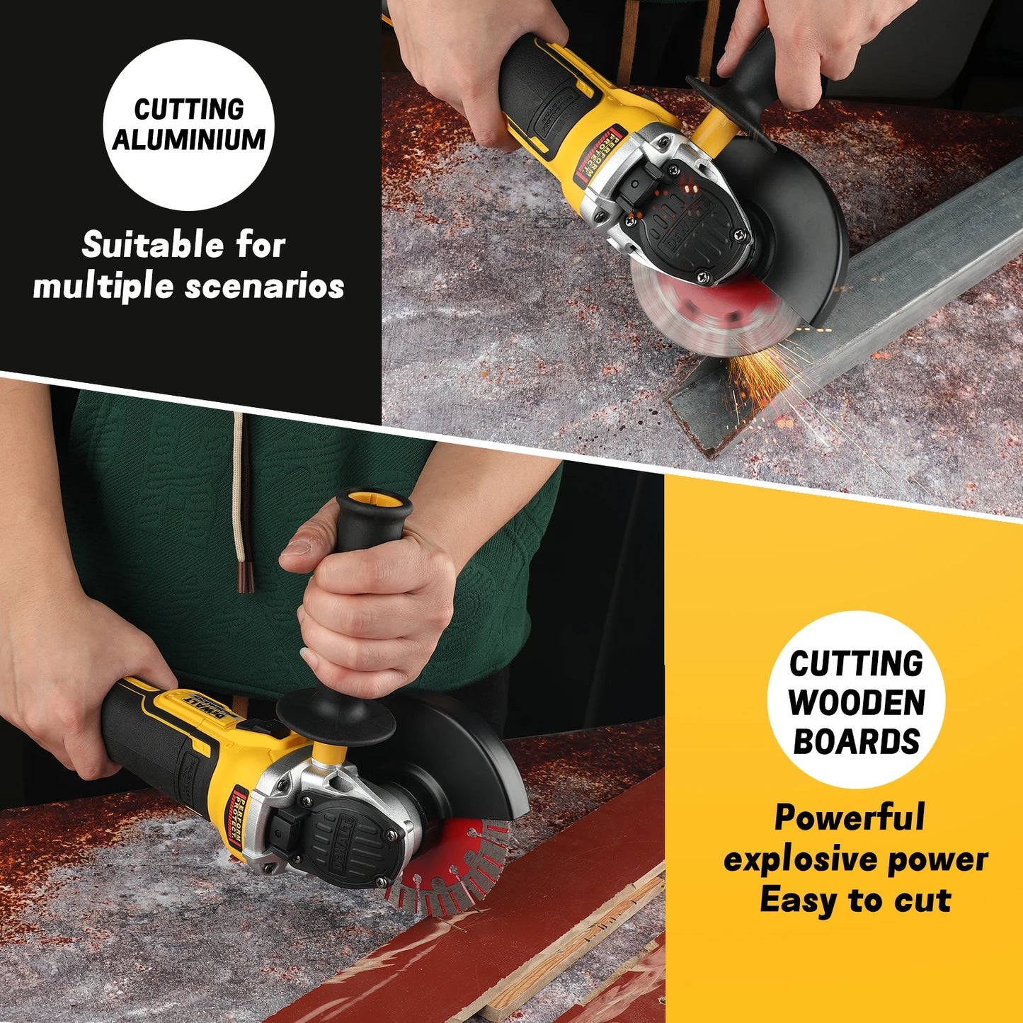 DEWALT 18V Max Brushless Angle Grinder - 125mm Flat Head, Bare for Metal Cutting, Stone Grinding & Woodworking