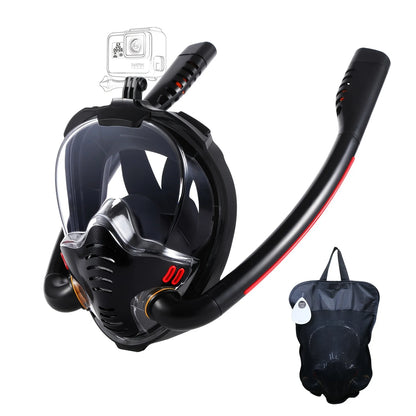 Full Face Snorkel Mask With Breathing System And Camera Mount