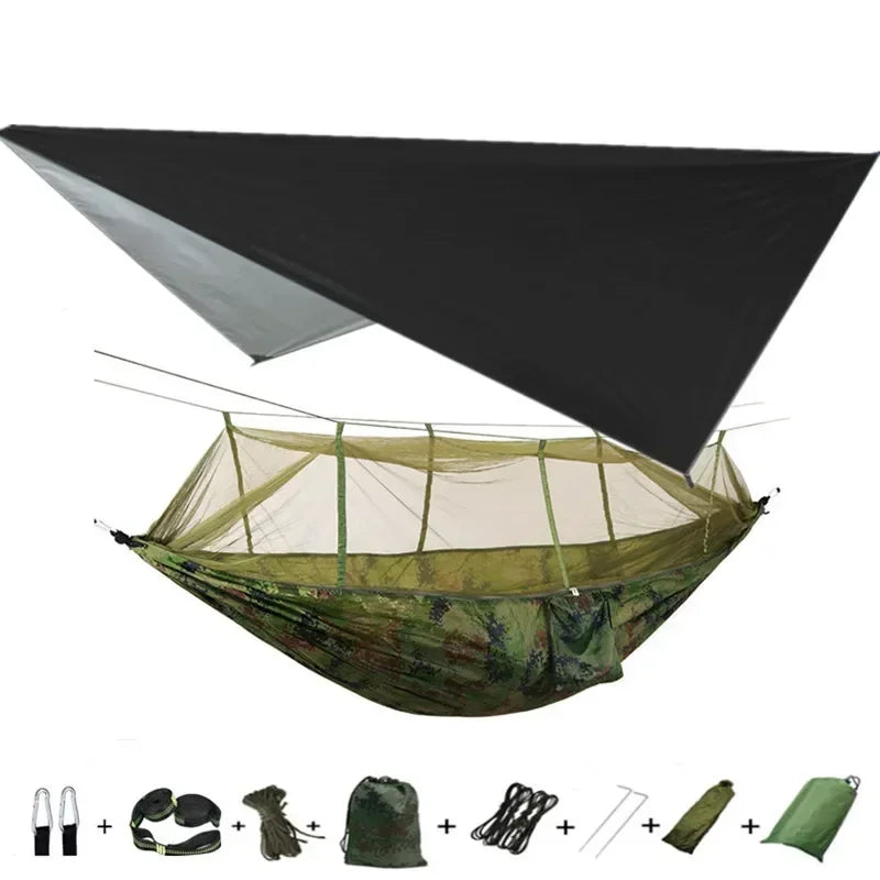 Swallowtail Camping Hammock With Mosquito Net and Rainfly