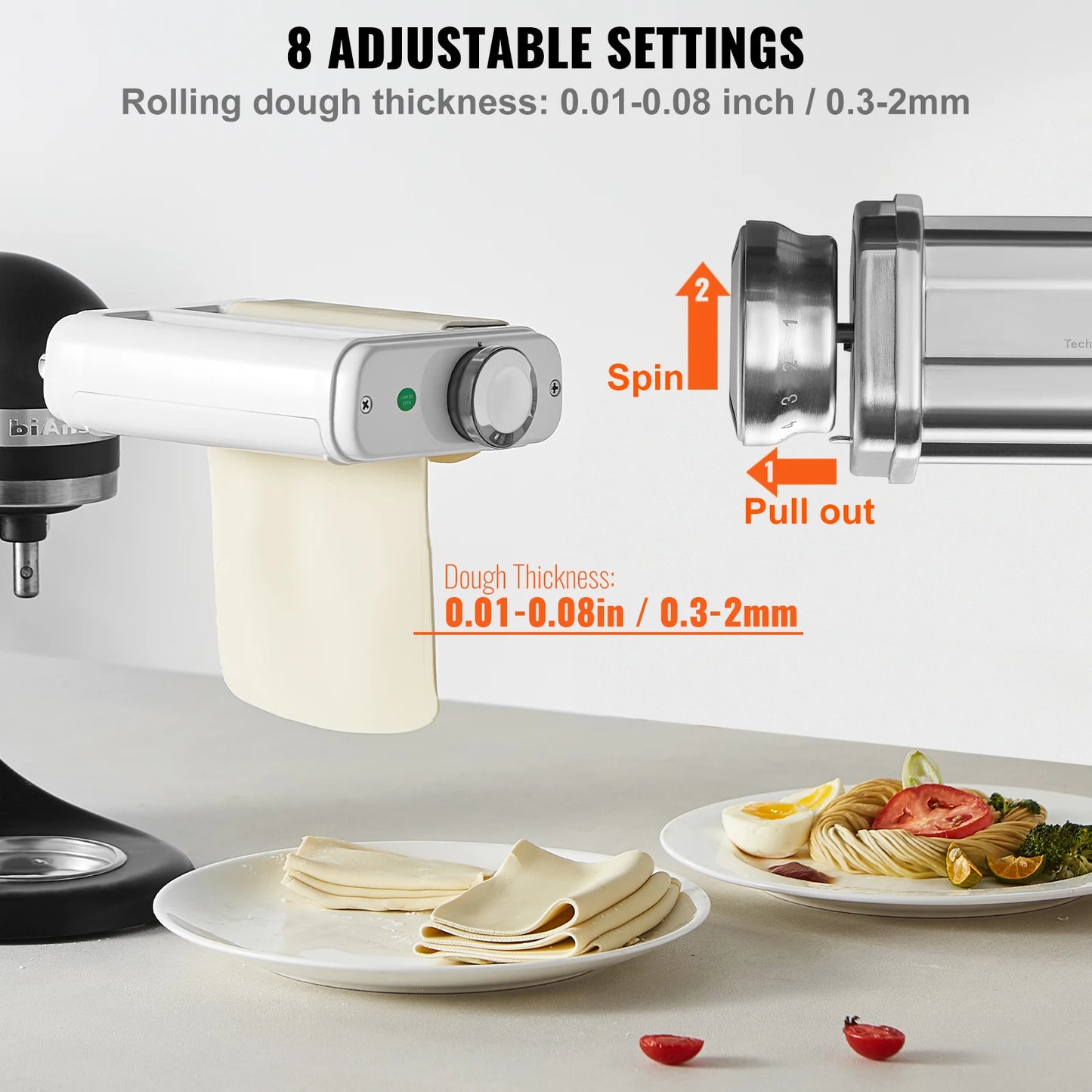 KitchenAid Pasta Attachment 3-in-1 Stainless Steel Roller Cutter Set