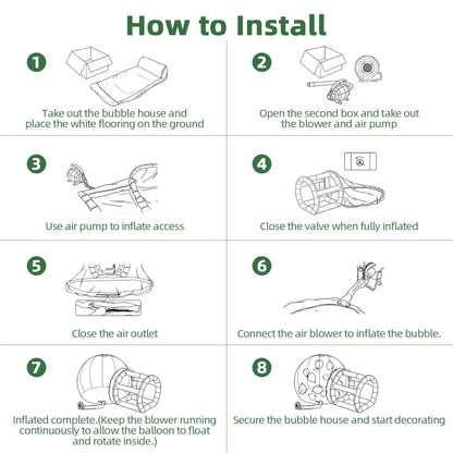 Inflatable Bubble Dome House Clear Tent With Blower