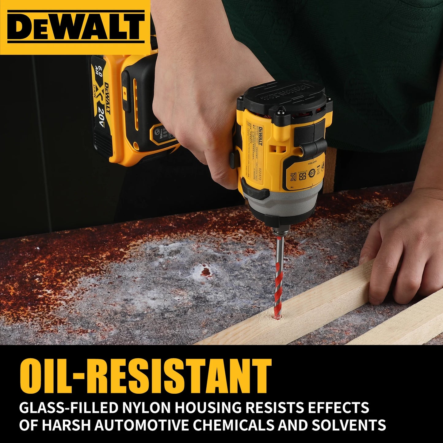 DeWalt DCF850 - 20V Lithium - Ion Cordless Impact Wrench - High Torque, Rechargeable Power Tool for Pros & DIYers