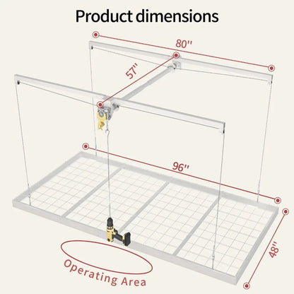 Overhead Garage Storage Rack With Safety Lock Ceiling Lift System