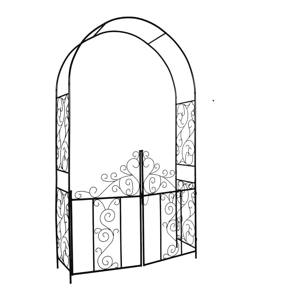 Huanyan Steel Garden Arch With Gate For Outdoor Pathways