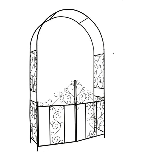 Huanyan Steel Garden Arch With Gate For Outdoor Pathways