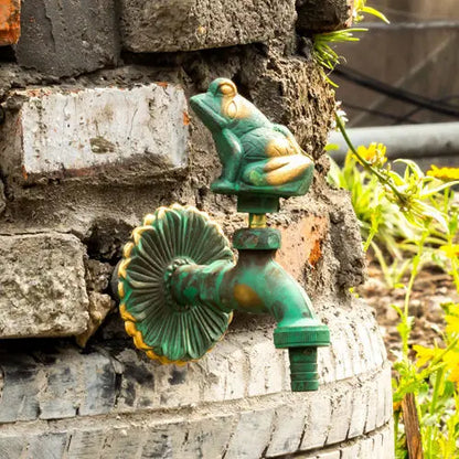 Bathroom Garden Faucet Antique Brass Kindergarden Wall Mount Animal Cold Water Faucet Basin Faucet