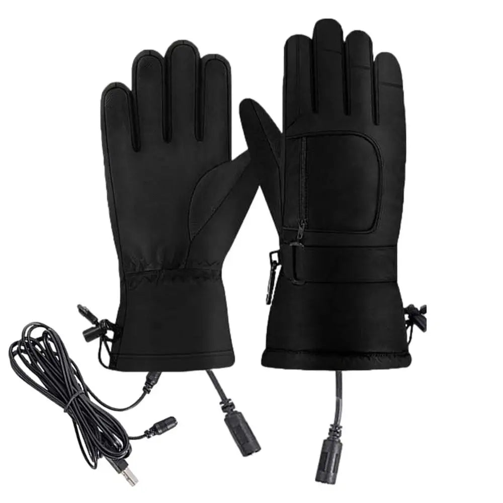 USB Heated Gloves For Winter Outdoor Cold Weather Waterproof