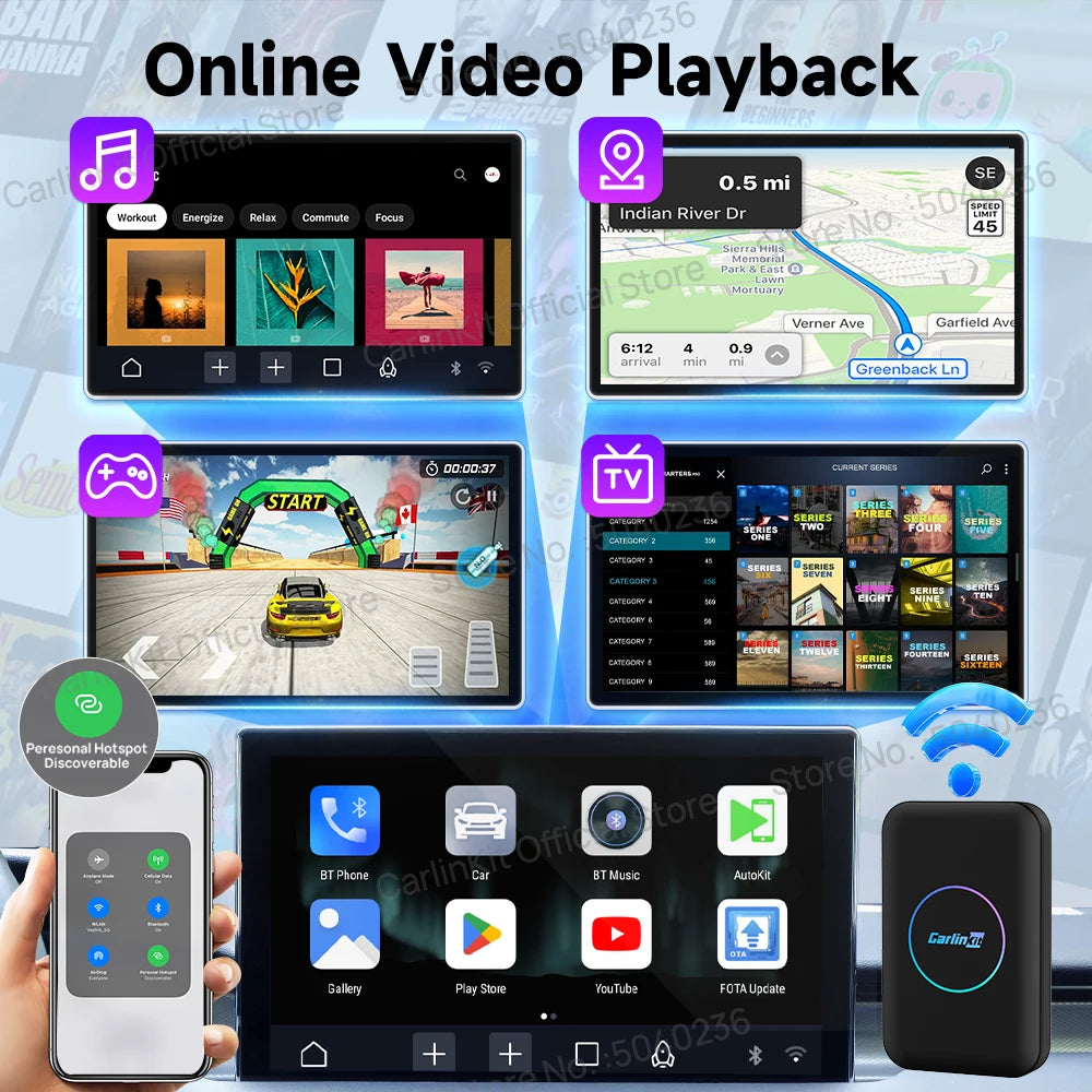 CarPlay AI Box With Wireless Android Auto And Netflix Support