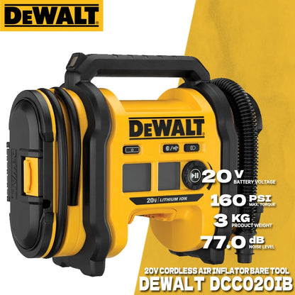 DEWALT 20V Corded/Cordless Air Inflator 160 PSI Tire Inflator Electric Air Pump Blower Power Tools 1/2PC battery