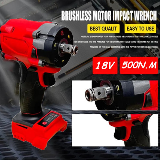 Magnitt Brushless Impact Wrench 500Nm Electric Driver 18V Cordless
