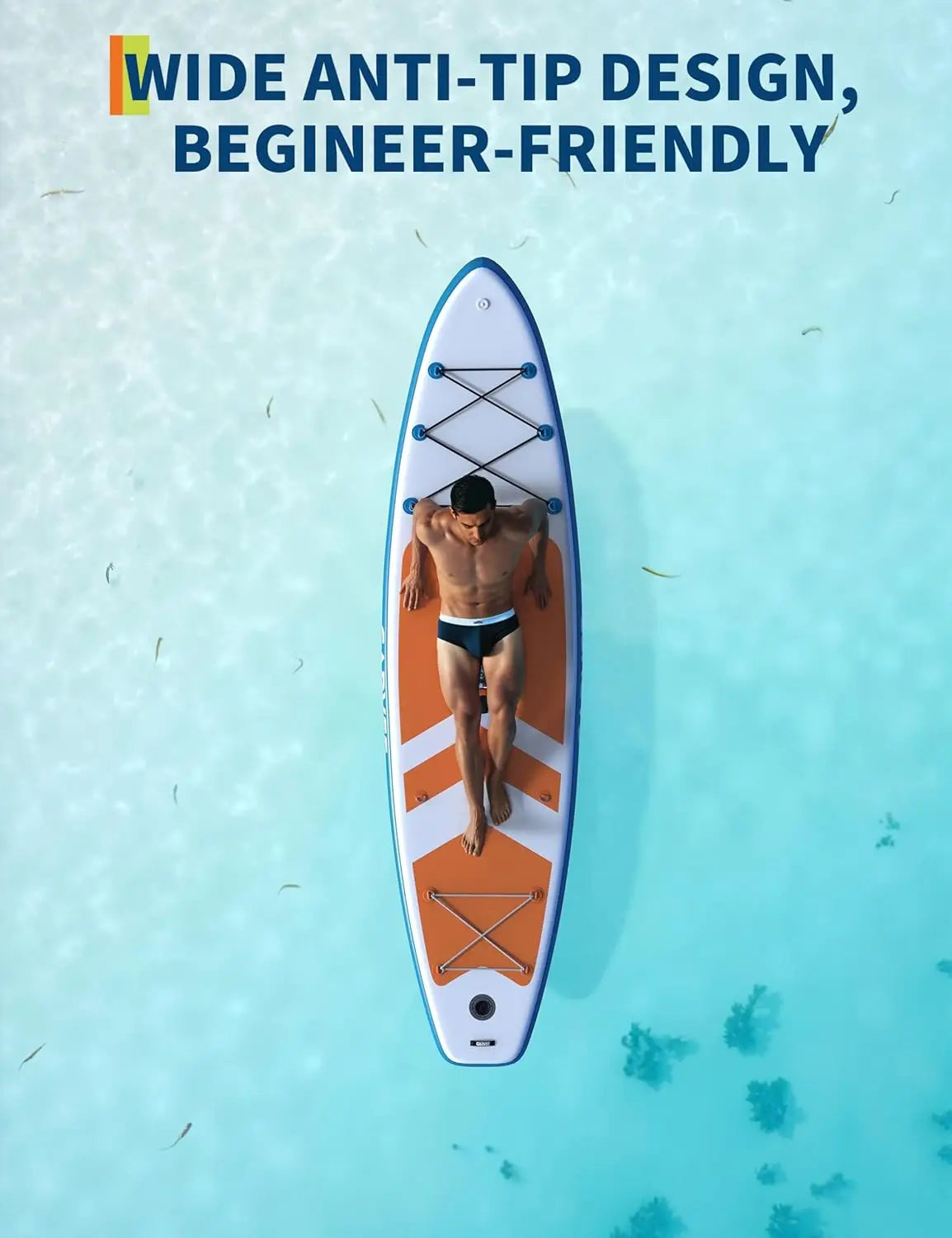 Inflatable Stand Up Paddle Board With Premium Non Slip Deck