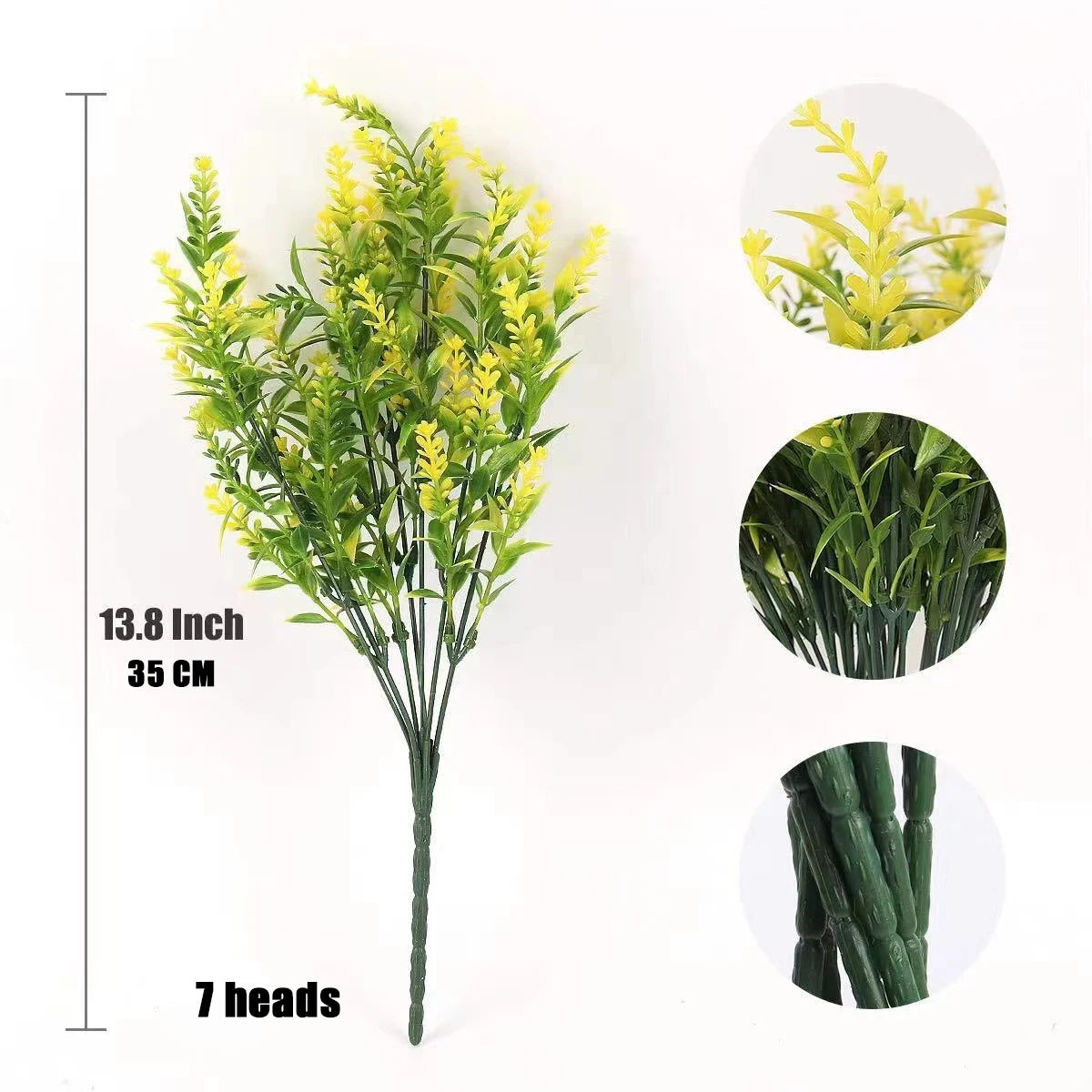 FUJINCN Provence Lavender Plastic Artificial Flowers 2pcs Wedding Table Decor