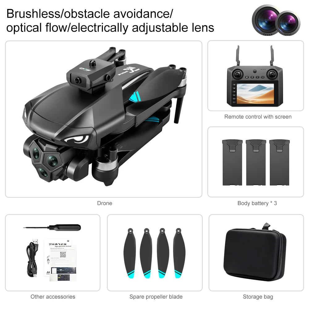 Camera 4K Drone Quad Copter With Brushless Motors FPV