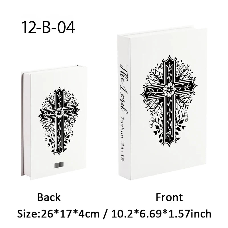 Christianity Luxe Fake Book Storage Box Home Decor Jesus Bible Decorative Books Coffee Table Simulation Book Interior Decoration