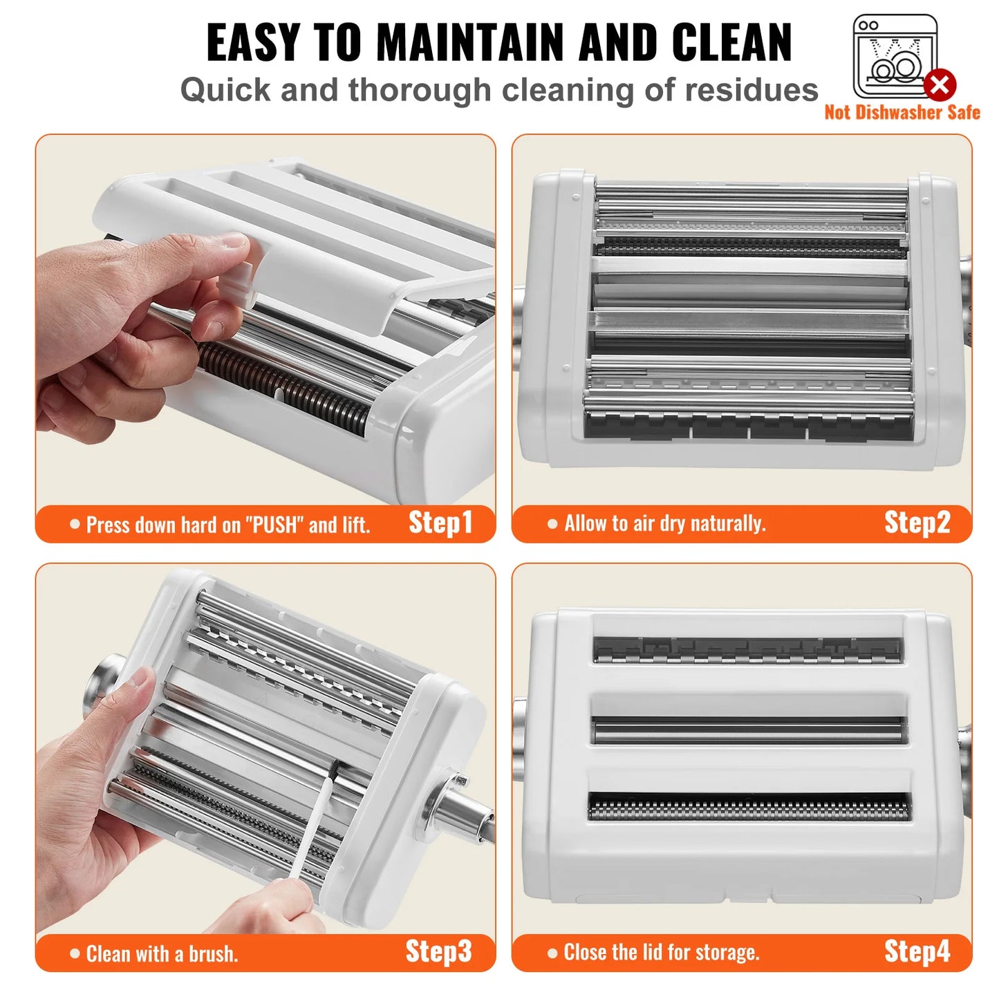 KitchenAid Pasta Attachment 3-in-1 Stainless Steel Roller Cutter Set