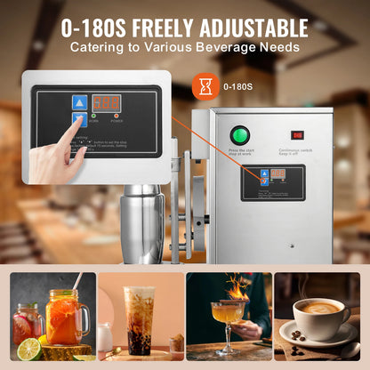 SucceBuy 120W Commercial Milkshake Maker for Milk Tea Shaker Machine