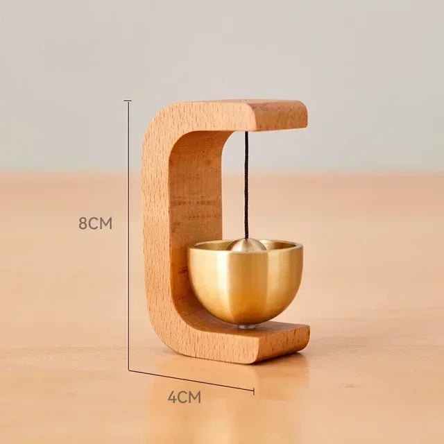 Entrance Doorbell Shopkeeper's Bell Wind Bell Door Opening Wooden Clock Reminder for Home Small Bell Decorations