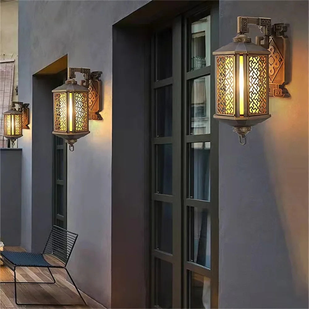 BELLE Outdoor Bronze Light LED Wall Lamps Sconces Classical Waterproof Retro for Home Balcony Decoration