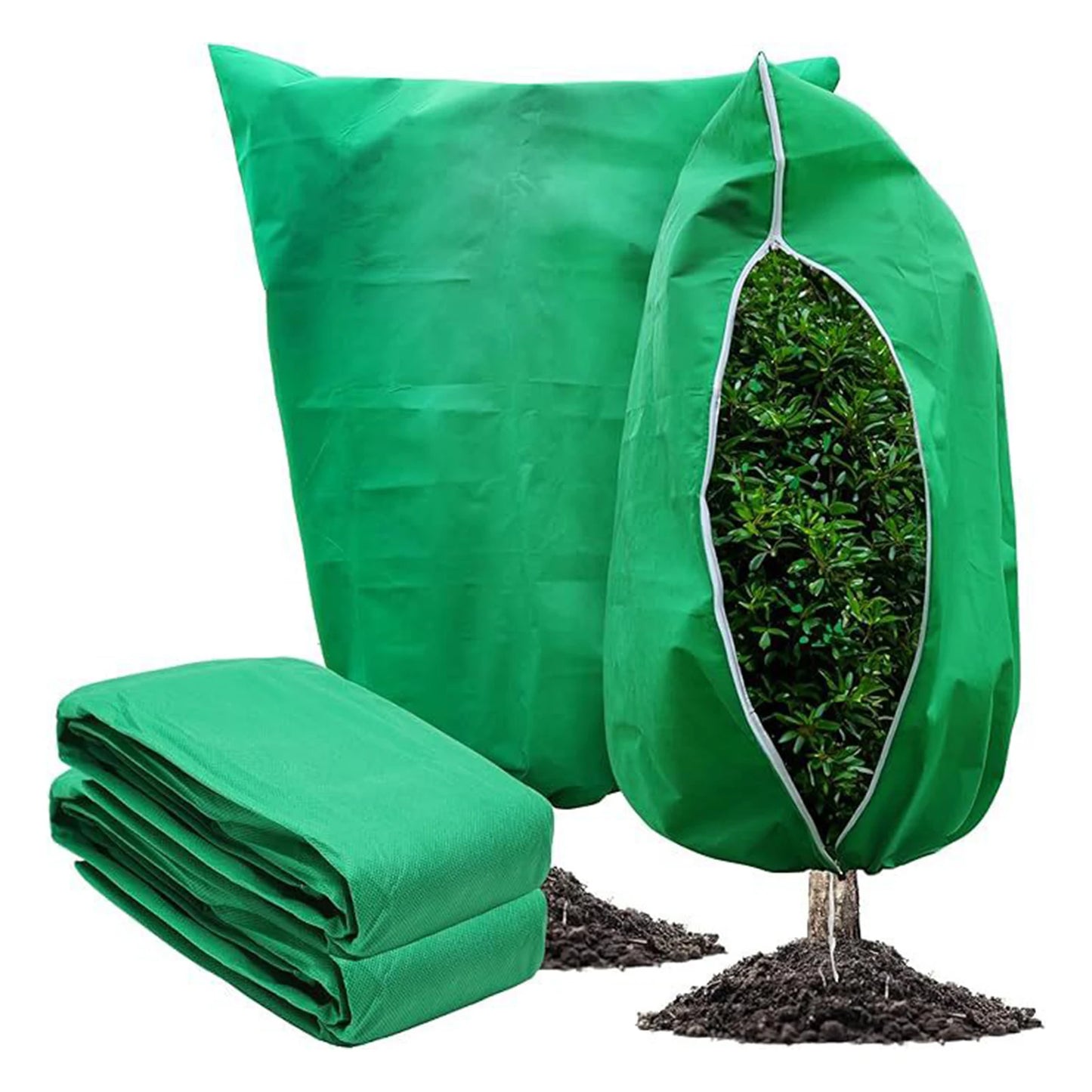Tree Covers with Drawstring Plant Frost Blanket Plant Protection Covers Bags Fabric for Outdoor Garden Potted Plant Shrub