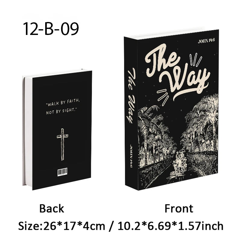 Christianity Luxe Fake Book Storage Box Home Decor Jesus Bible Decorative Books Coffee Table Simulation Book Interior Decoration