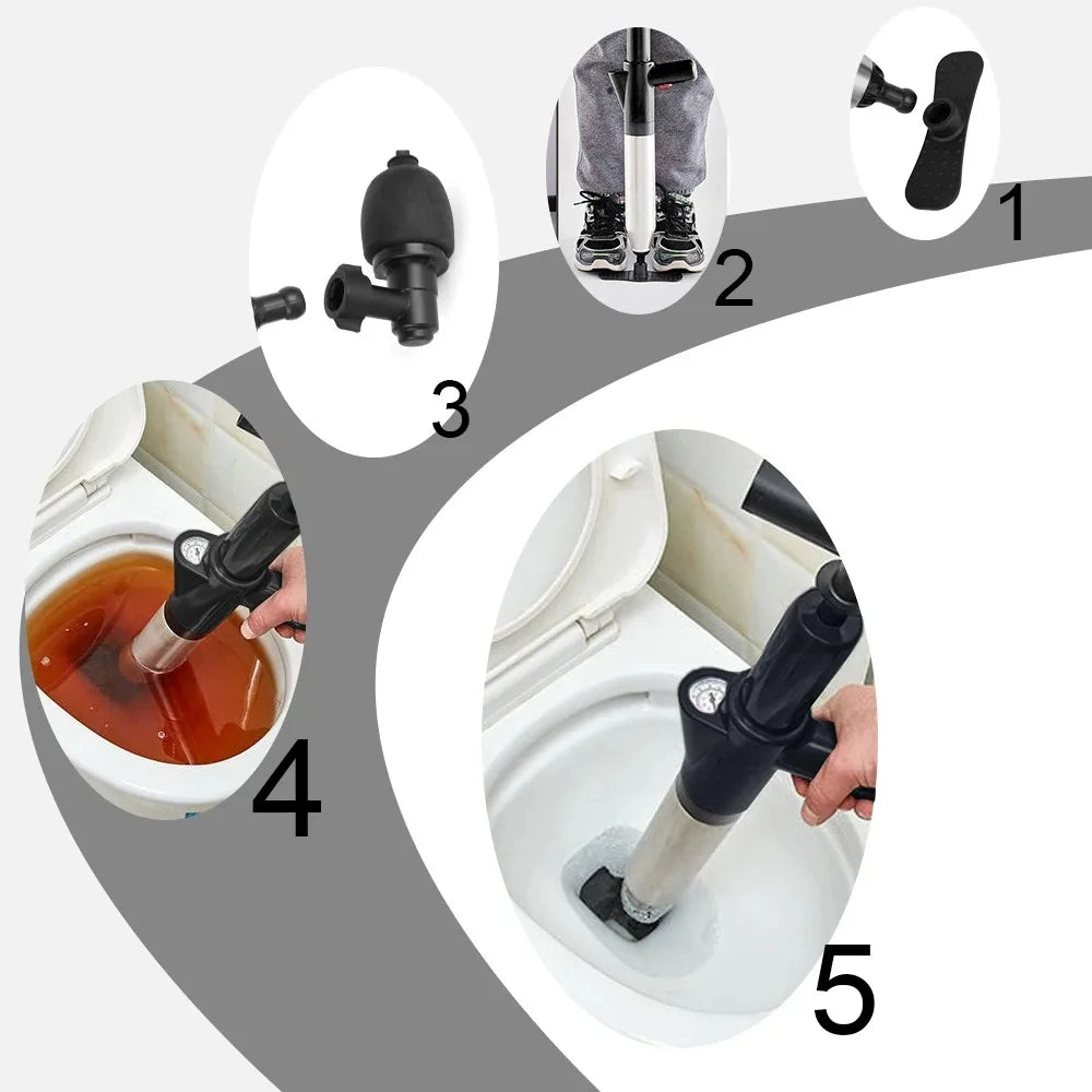 Choice Toilet Unclogger Air Pressure Drain Blaster For Clogged Toilets