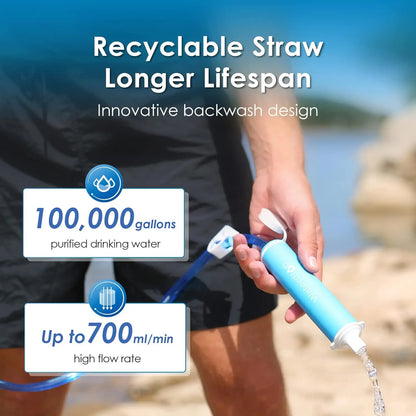 Waterdrop Gravity Filter Straw Water Filtration System