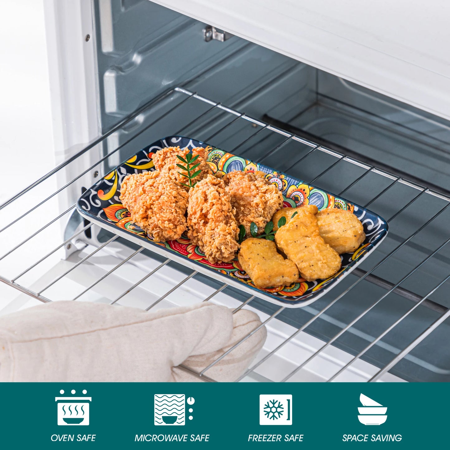 Vancasso 6 To 12 Piece Porcelain Rectangular Serving Plates Set