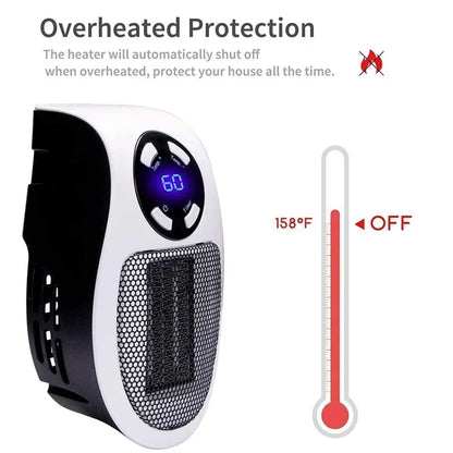Portable Electric Heater Air Blower Wall Mounted Winter Warmer Machine