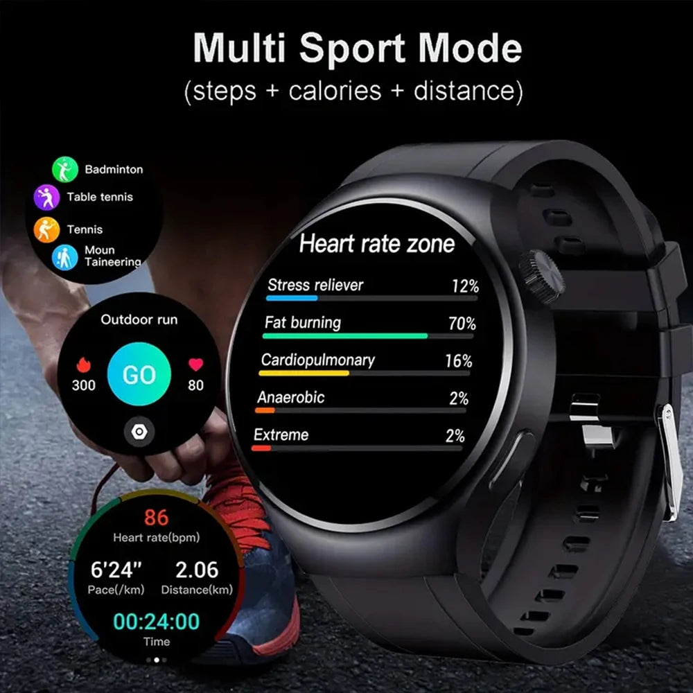 Senbono Men Smart Watch Heart Rate Blood Oxygen Bluetooth