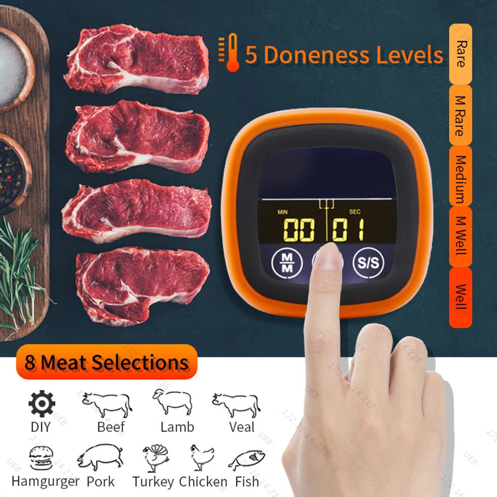 Shunmaii Digital Meat Thermometer With 2 Probes Touch Screen