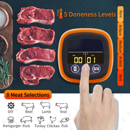 Shunmaii Digital Meat Thermometer With 2 Probes Touch Screen