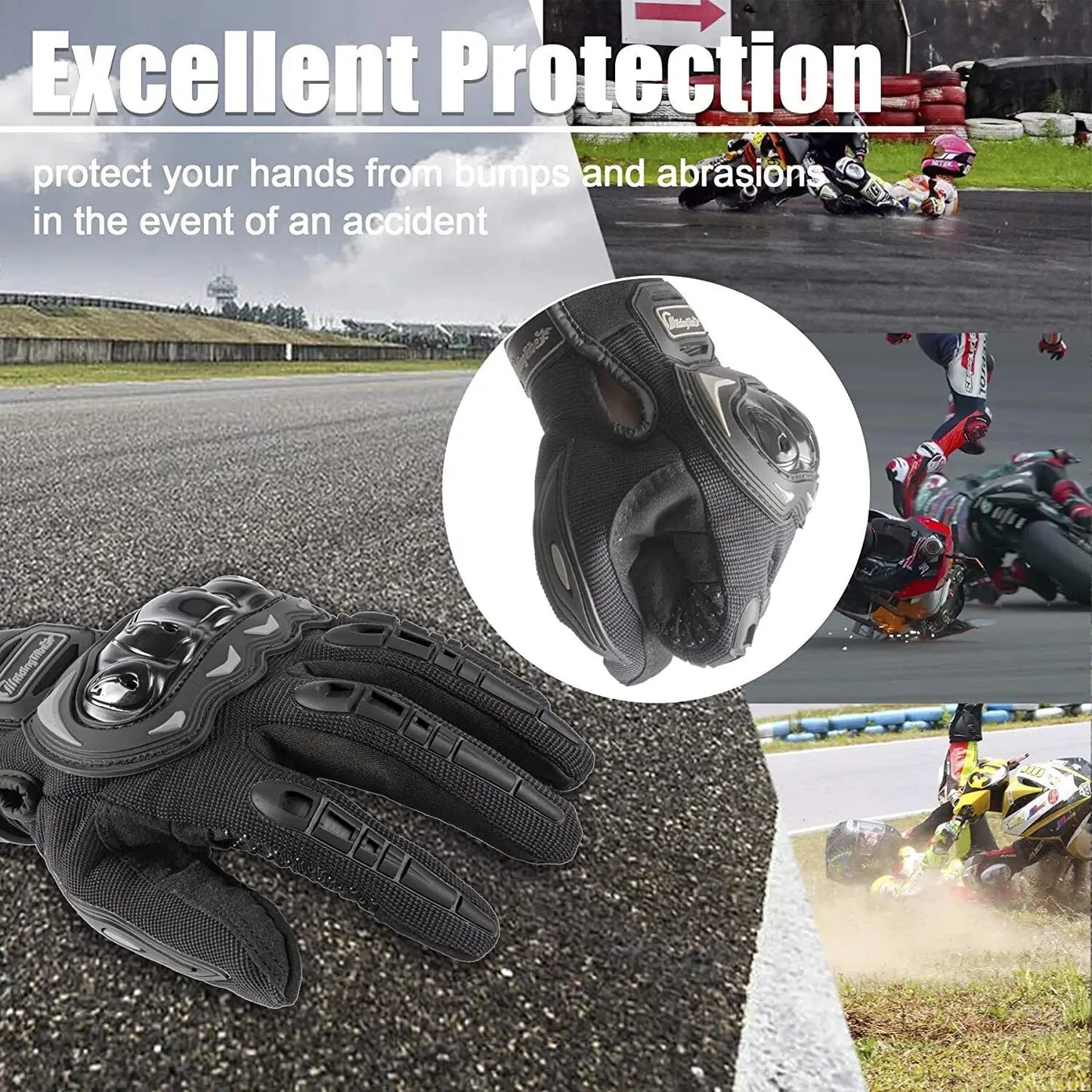 Motorcycle Full-Finger Touchscreen Gloves for Riding and Racing