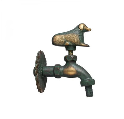 Bathroom Garden Faucet Antique Brass Kindergarden Wall Mount Animal Cold Water Faucet Basin Faucet